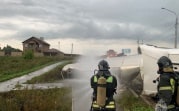 Цистерна с аммиачной водой перевернулась в Новомосковске