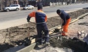 В Новомосковске ремонтируют дорогу от ГП \"Линия\" до деревни Кресты