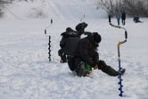 В Новомосковске состязались любители зимней рыбалки