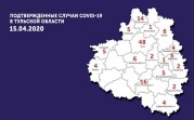 Подтвержденные случаи covid-19 в Тульской области