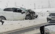 В Узловском районе в ДТП с автобусом и тремя легковушками погибла женщина