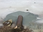 Под Новомосковском в реку Маклец стекает химическая жидкость