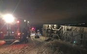 В Новомосковске перевернулся пассажирский автобус