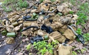 Под Новомосковском нашли свалку противогазов