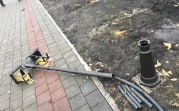 В Узловой молодой человек сломал 6 фонарных столбов